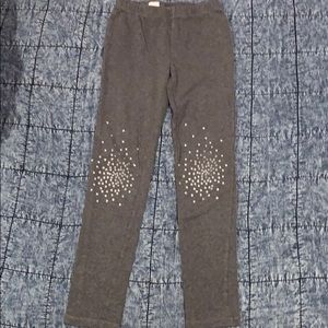 Gray leggings with glittery stars on knees!!